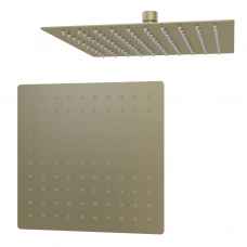 Square Brushed Brass Shower Head